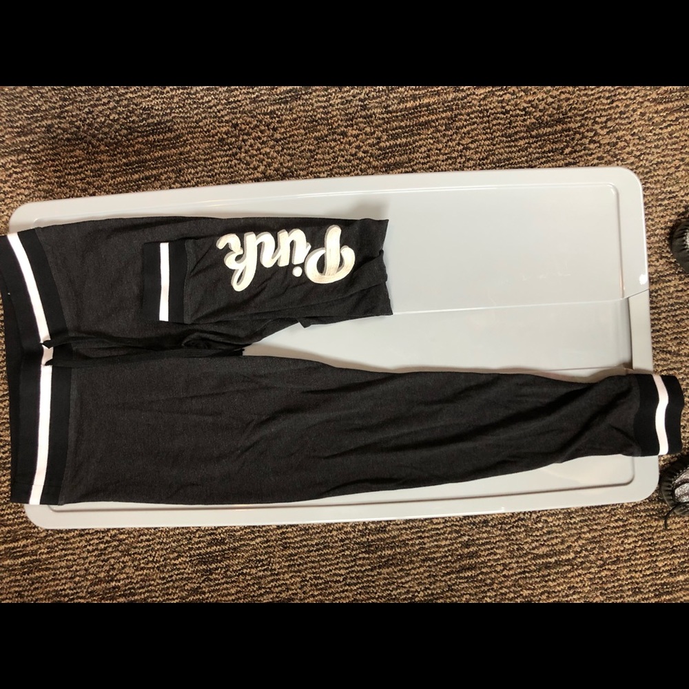 Pink running shorts and leggings